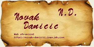 Novak Daničić vizit kartica